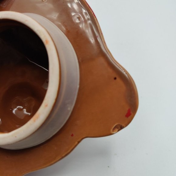 Vtg Christmas Teddy Bear Cookie Jar Ceramic 1987 Taiwan Himark Santa Hat - Picture 7 of 15